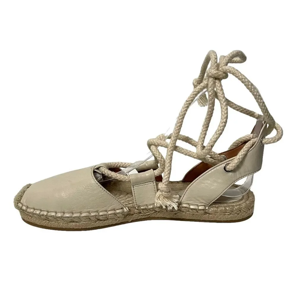 & OTHER STORIES D’Orsay Ankle Wrap Tie Espadrilles 37